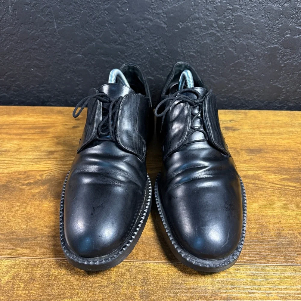 HUGO Boss 50315530 Black Leather Derby Dress Shoes Mens 41 US 8